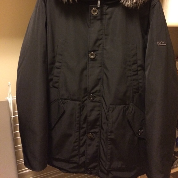 Michael Kors Mens Winter Parka with Fox Fur - Picture 5 of 8